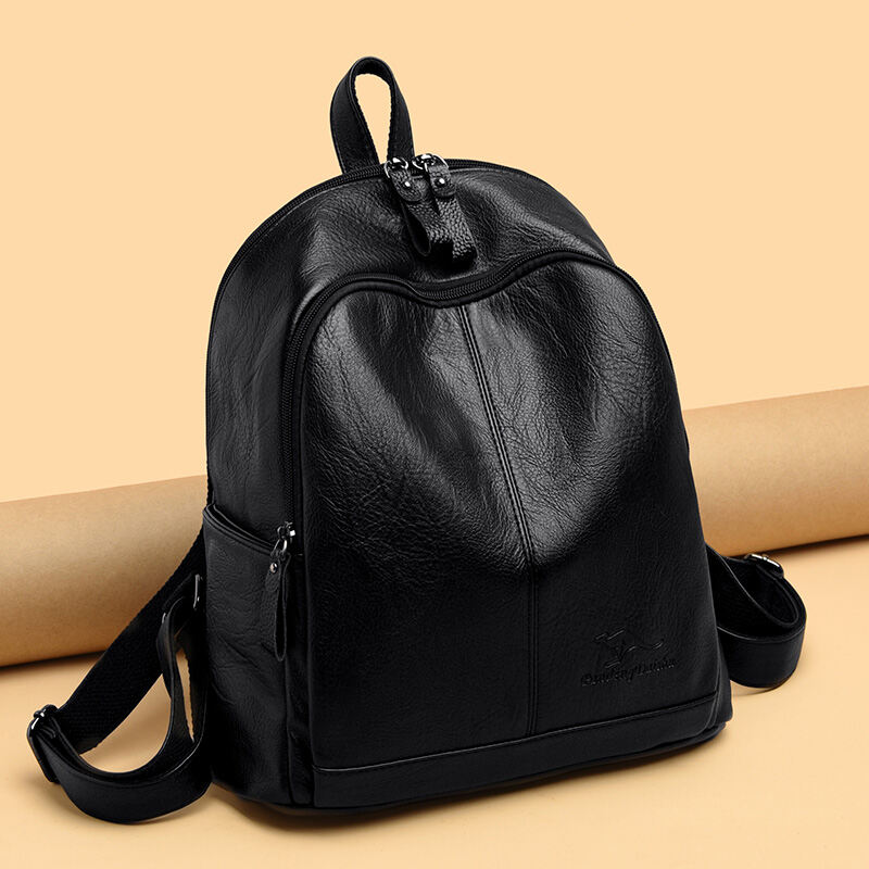 Sheepskin Women's Backpack 2022 Genuine Leather Mummy Bag Fashion Korean Style Versatile Multi-Functional Soft Leather Large Capacity Women's Backpack