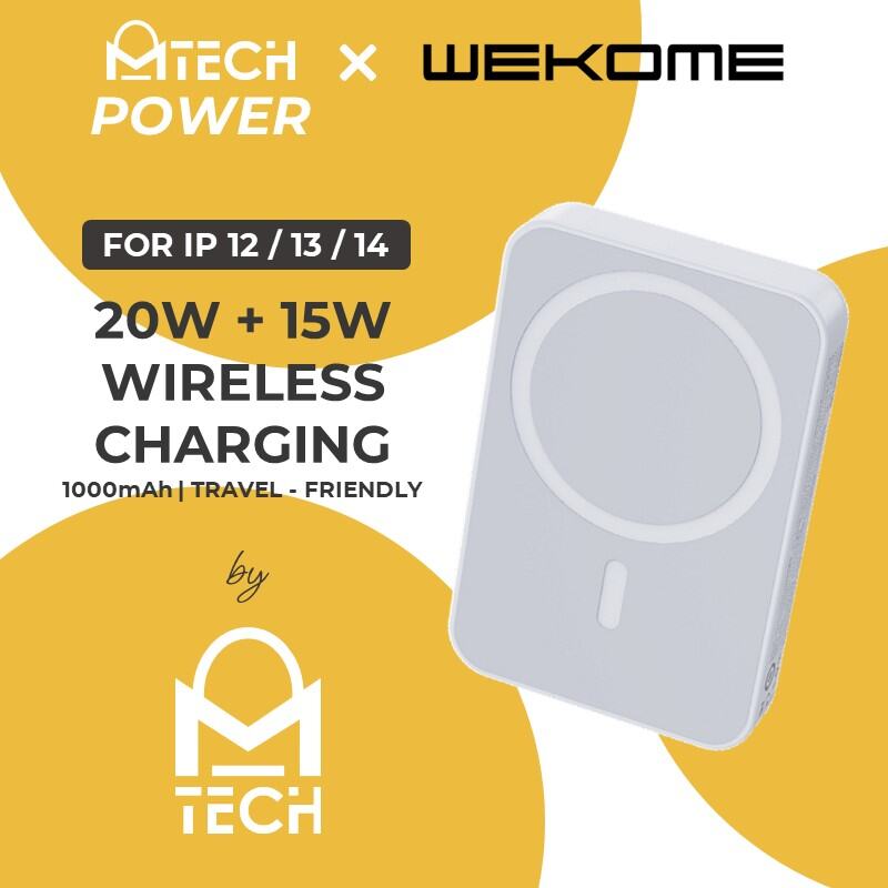 [MTech Power] BASEUS Magnetic Safe Wireless Charging Fast Charge Powerbank Compatible with Magsafe Power Bank 6000mAh 10000mAh 5000mAh Portable Charger Charging