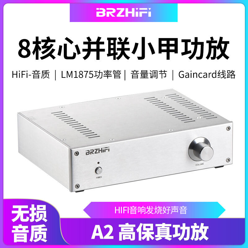 BRZHIFI-A2 High Fidelity Power Amplifier LM1875 8 Core Parallel Xiaojia High Power Fancier Grade Class AB