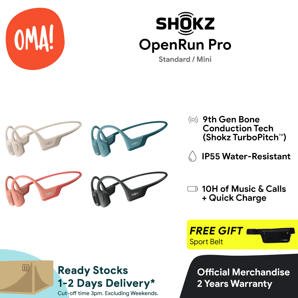 Shokz OpenRun Pro / OpenRun Pro Mini | Premium Sweat Resistant Bone Conduction Open-Ear Wireless Bluetooth Sport Headphones