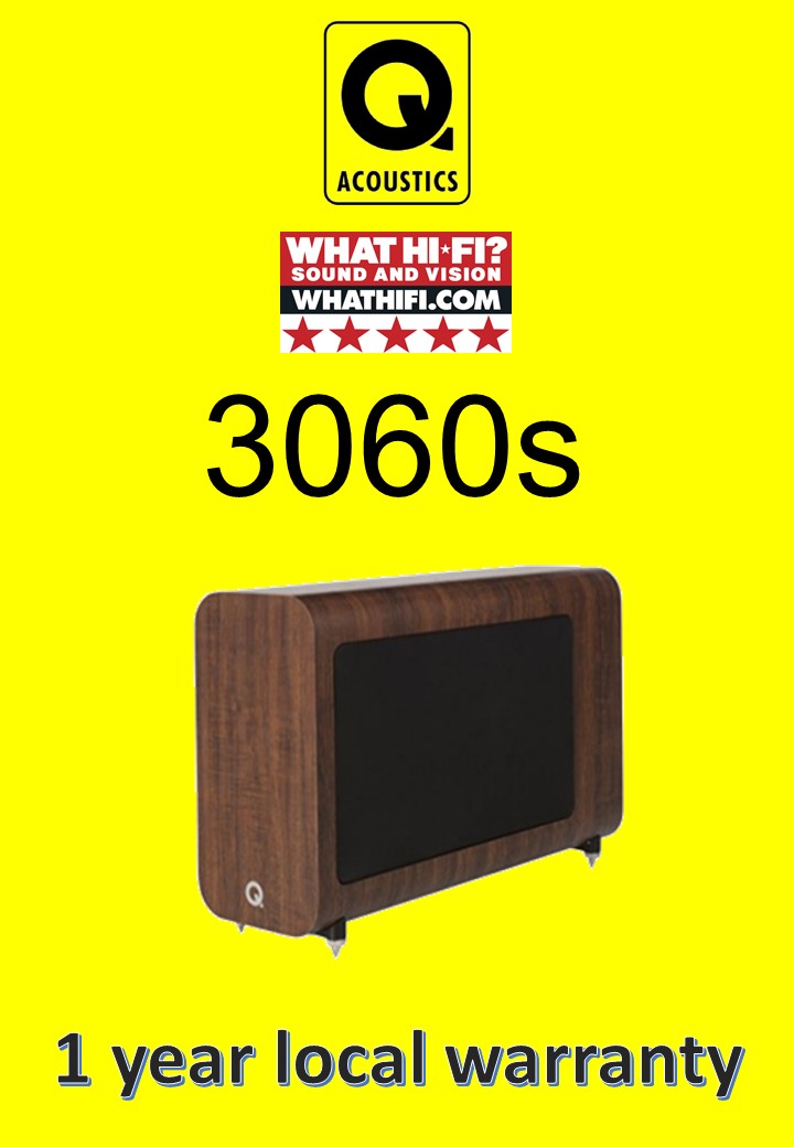 Q Acoustics 3060S What HiFI 5 star Award Winning Subwoofer (4 colors)