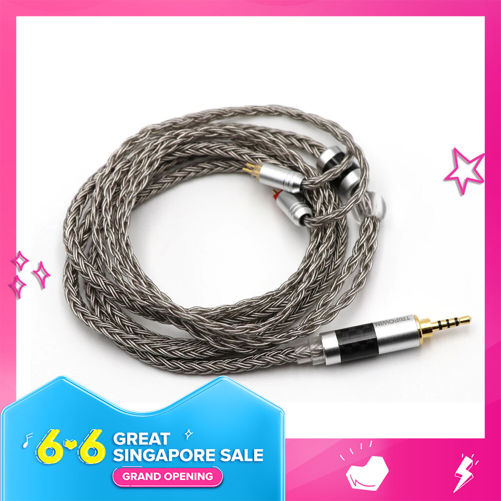 Tripowin Zonie 16 Core Silver Plated Cable SPC Earphone Cable  for KZ ZS10 PRO AS10 ZS10 ZS6 ES4 ZST ZSR ED16 TRN V80 BL03