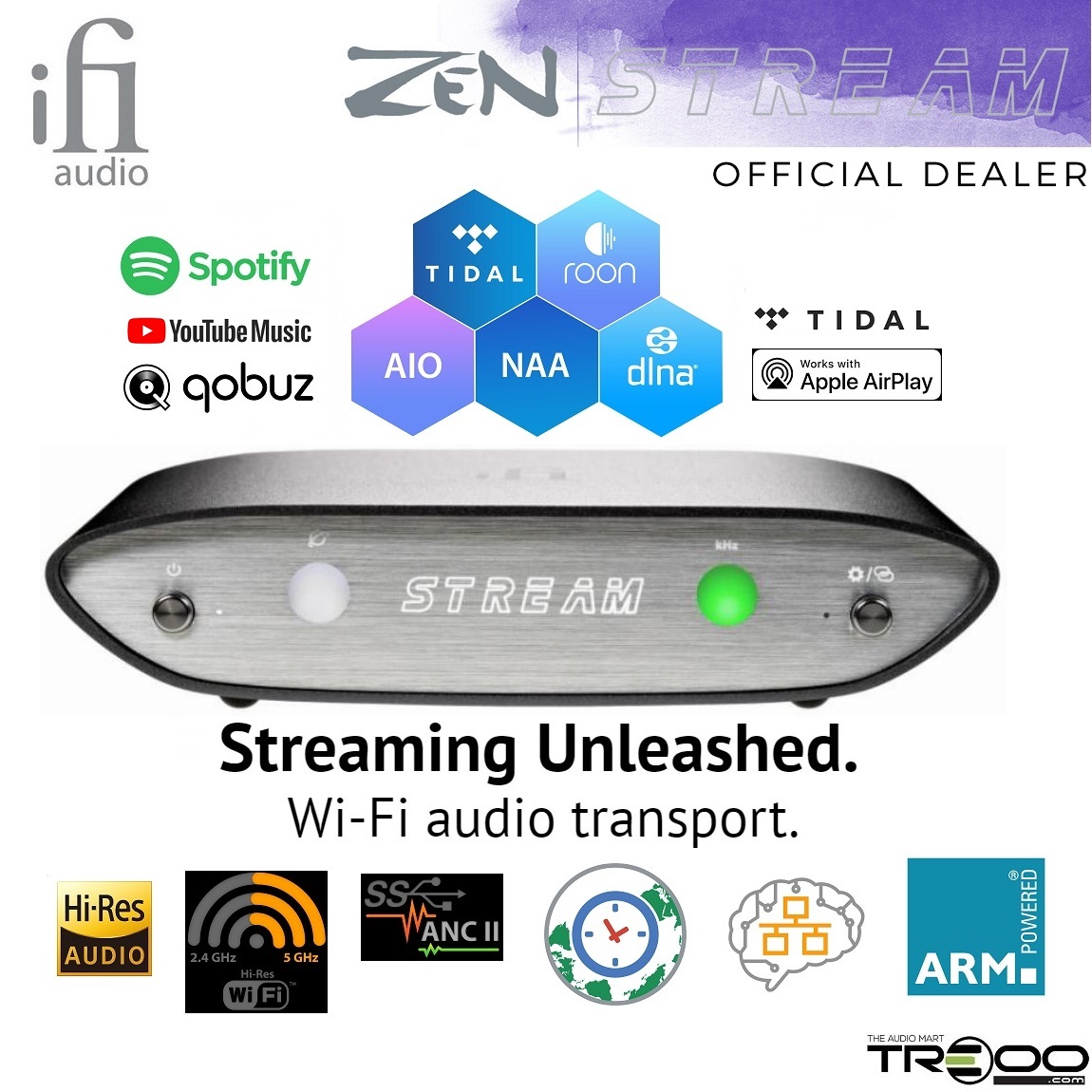 iFi ZEN Stream Wireless WiFi/Ethernet Transport Network Streamer