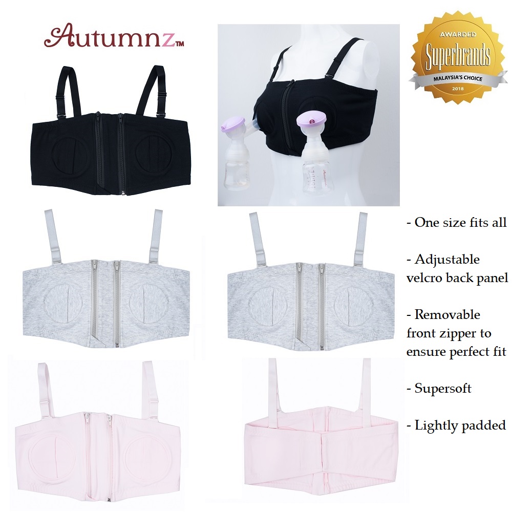 Autumnz One Size Fits All / S,M,L,XL Hands Free Pumping Bra *SUPERBRAND AWARD*