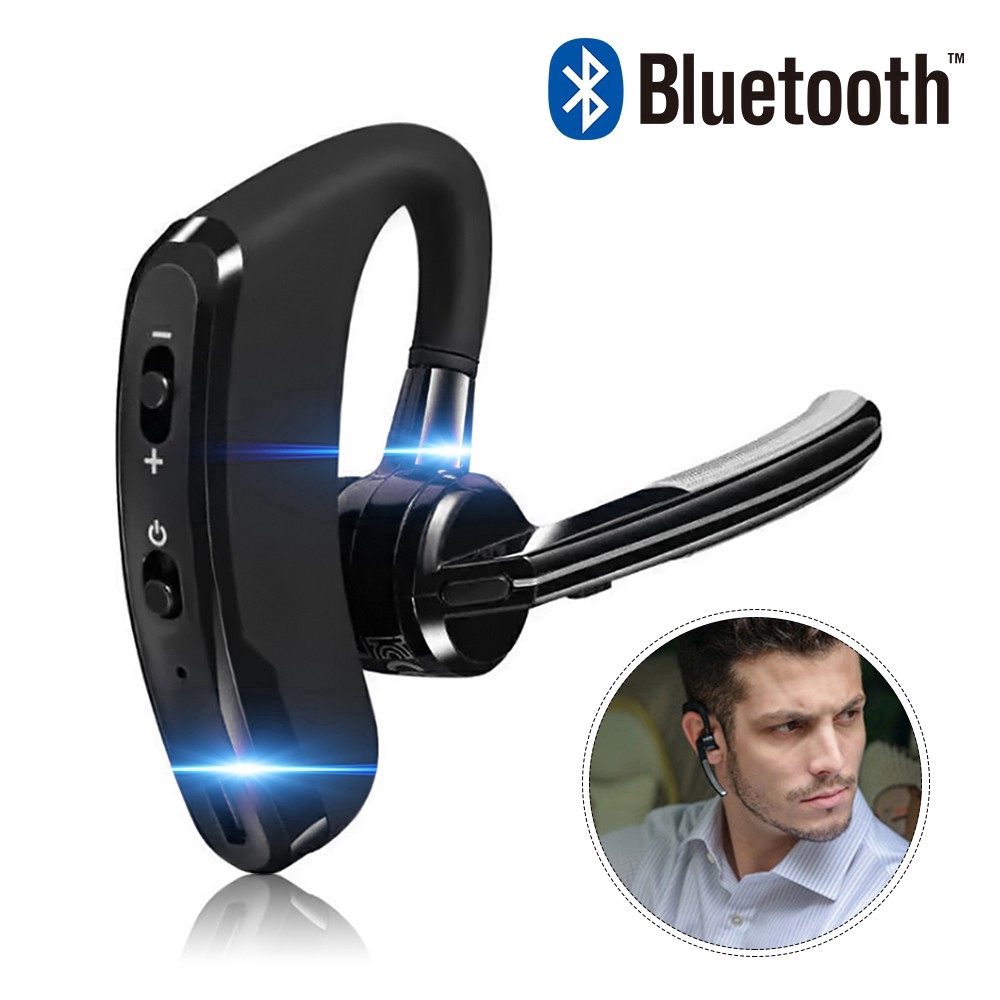 Wireless Bluetooth Earphone Business Stereo Single Earbud Handsfree With Mic