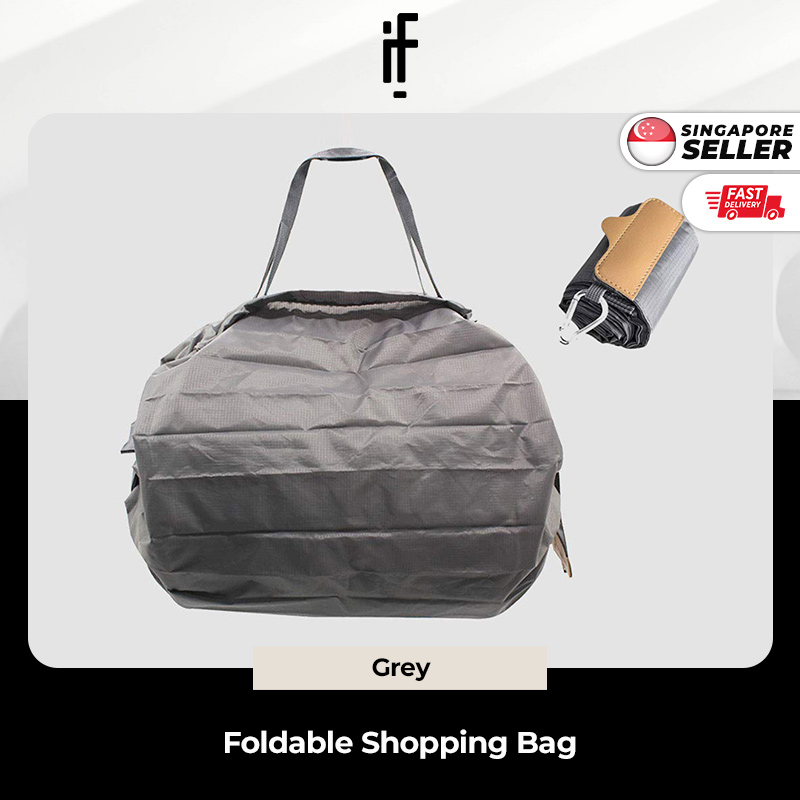Foldable Shopping Bag Tote Large Travel Bag Eco Compact For Grocery Travel [ Singapore Seller ]