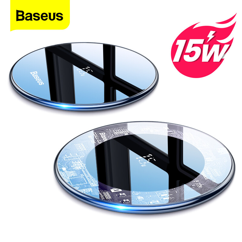Baseus 15W/10W Qi Wireless Charger for iPhone 13 Pro Max12 11 X 8 Induction Fast Wireless Charging Pad for Samsung S20 Huawei Xiaomi 9