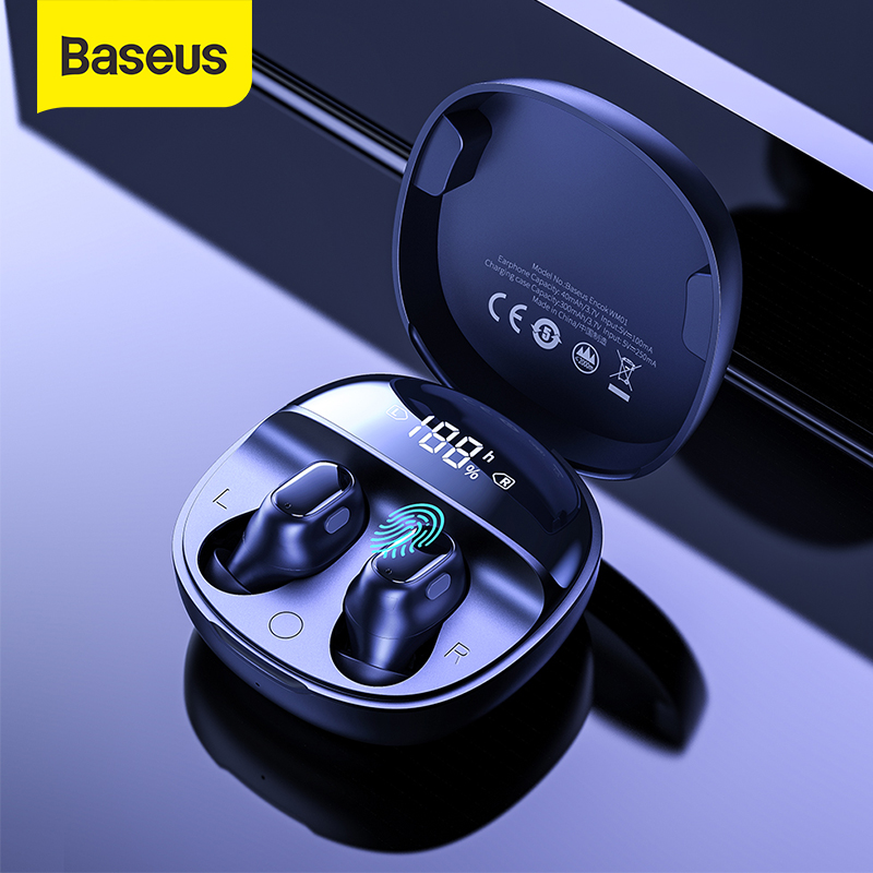 Baseus WM01 TWS Wireless Earbuds Bluetooth 5.0 Earphones Smart Noise Canceling Mini In-ear Headset for iphone Huawei Xiaomi Samsung Vivo Oppo