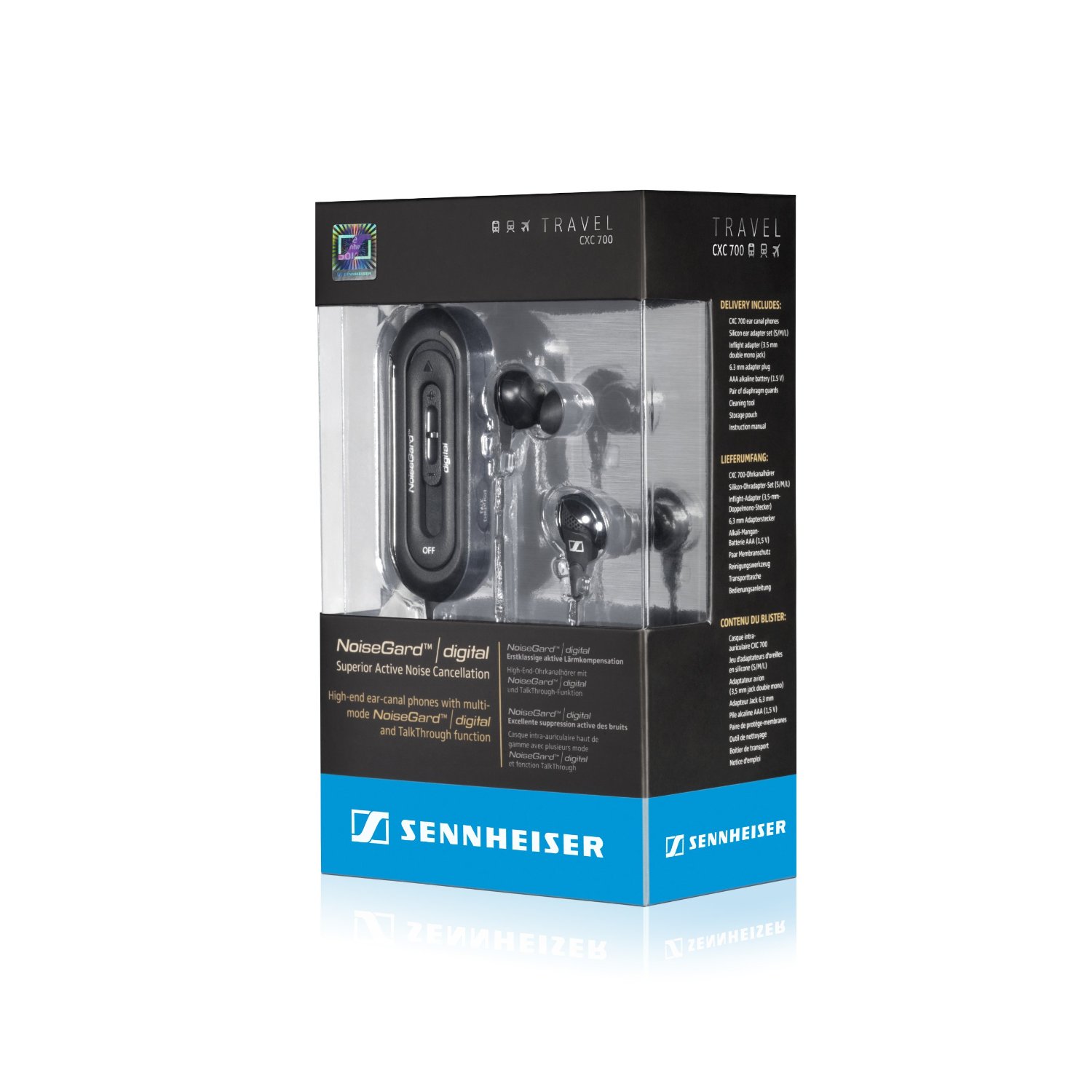SENNHEISER CXC 700 NOISE-CANCELLING WIRED IN-EAR TRAVEL HEADPHONES