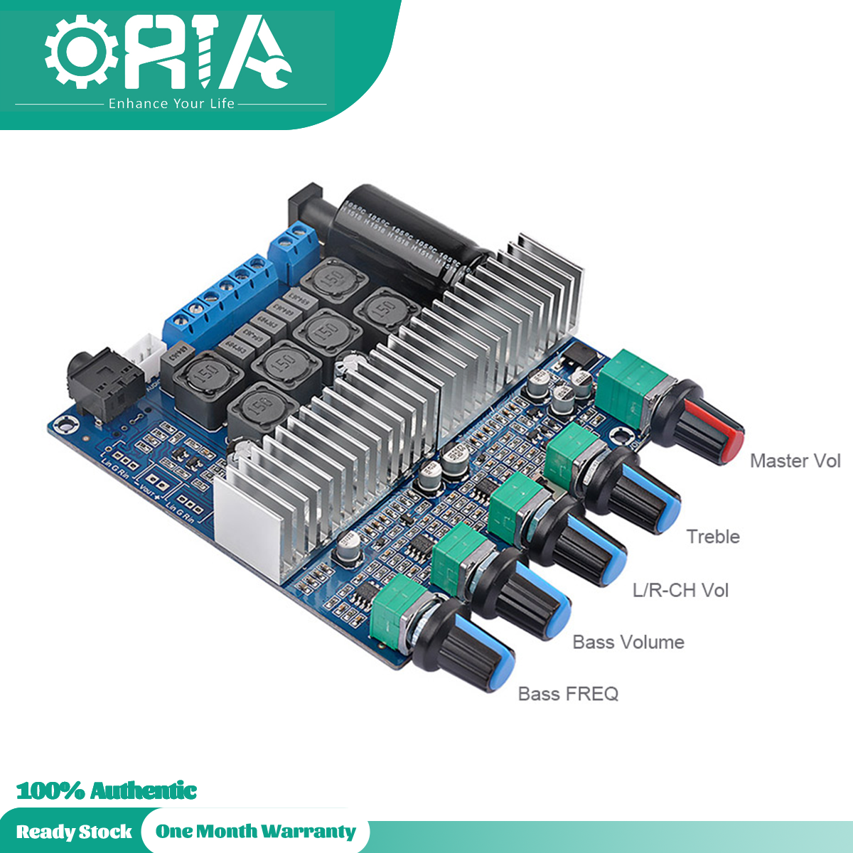 ORIA 2.1 Channel TPA3116 Subwoofer Amplifier Board DC12V-24V High Power BT Audio Amplifier Board