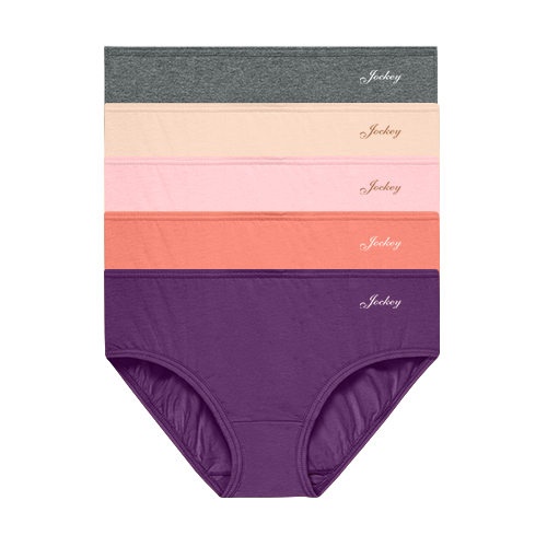 Jockey® Cotton Spandex Hipster Panties 5-Pack | JLU008895AS1