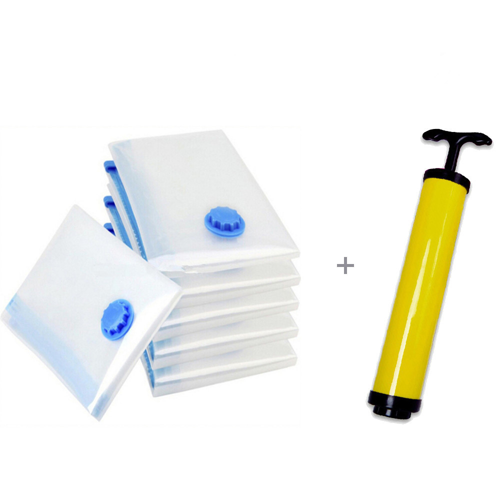 【SG Ready Stock】4PCS Compressed Storage Bags Vacuum Compression Bags for Clothes Home Storage Bags （FREE Pump 70x50cm）