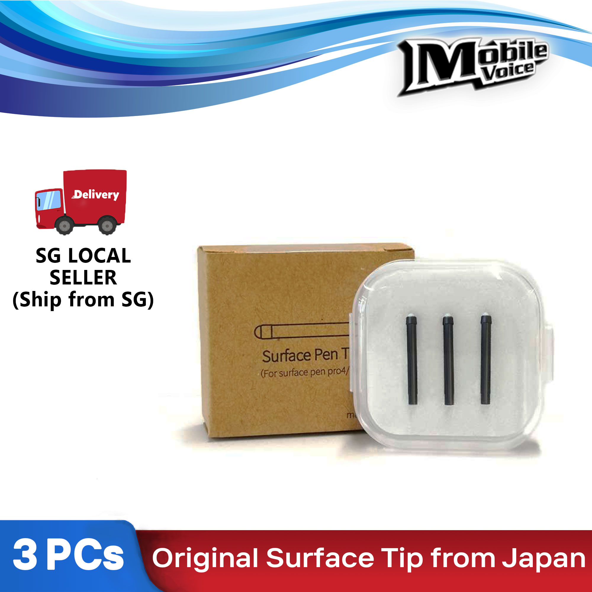 (From Japan)  3 Pcs Original Replacement Tip for Microsoft Surface Pro 2017 & above | Pixelmagix Rechargeable Stylus