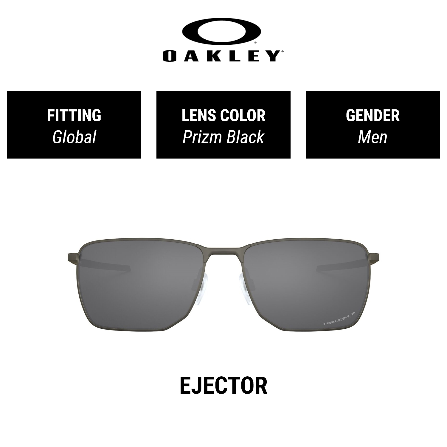 Oakley EJECTOR | OO4142 414203 | Men Global Fitting | Polarized PRIZM Sunglasses | Size 58mm