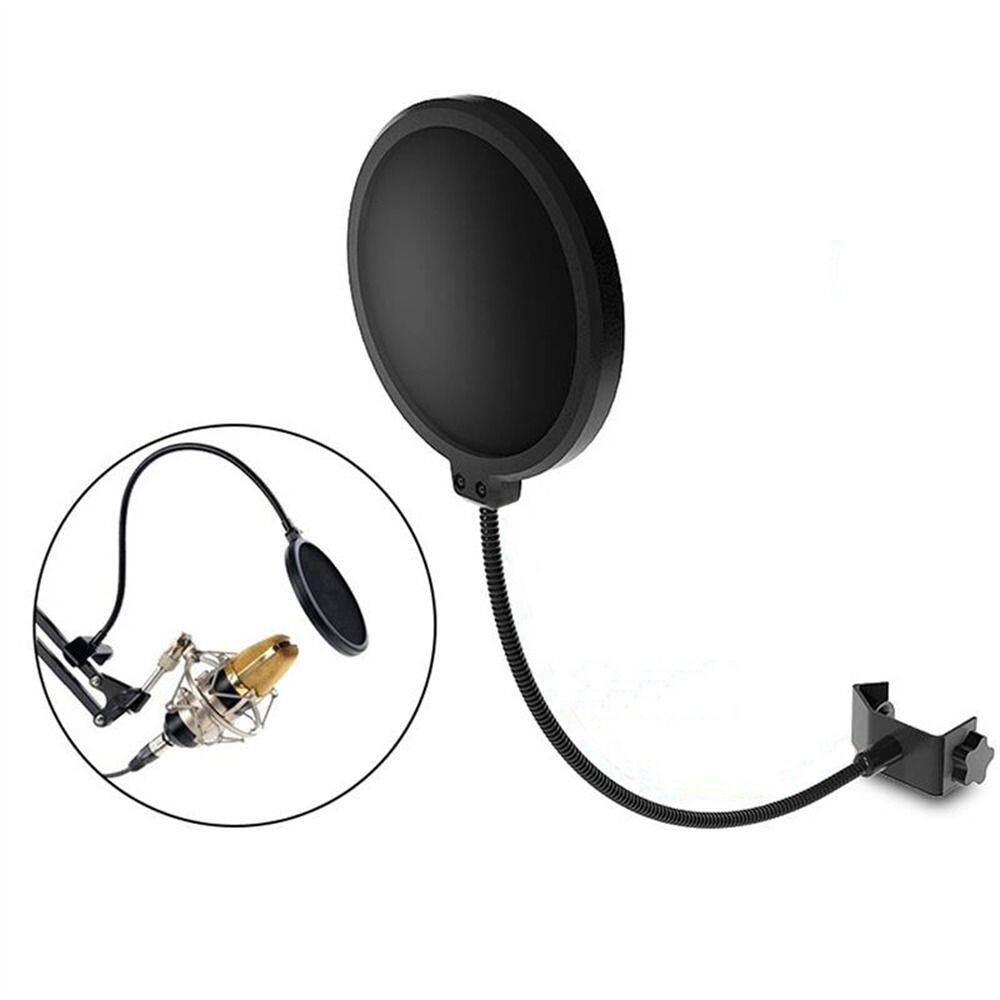 OOC Flexible Double Layer Mic Accessories Recording Accessories Sound Recording Karaoke Supplies Sound Filter Microphone Wind Screen Microphone Windproof Mic Dust Cover