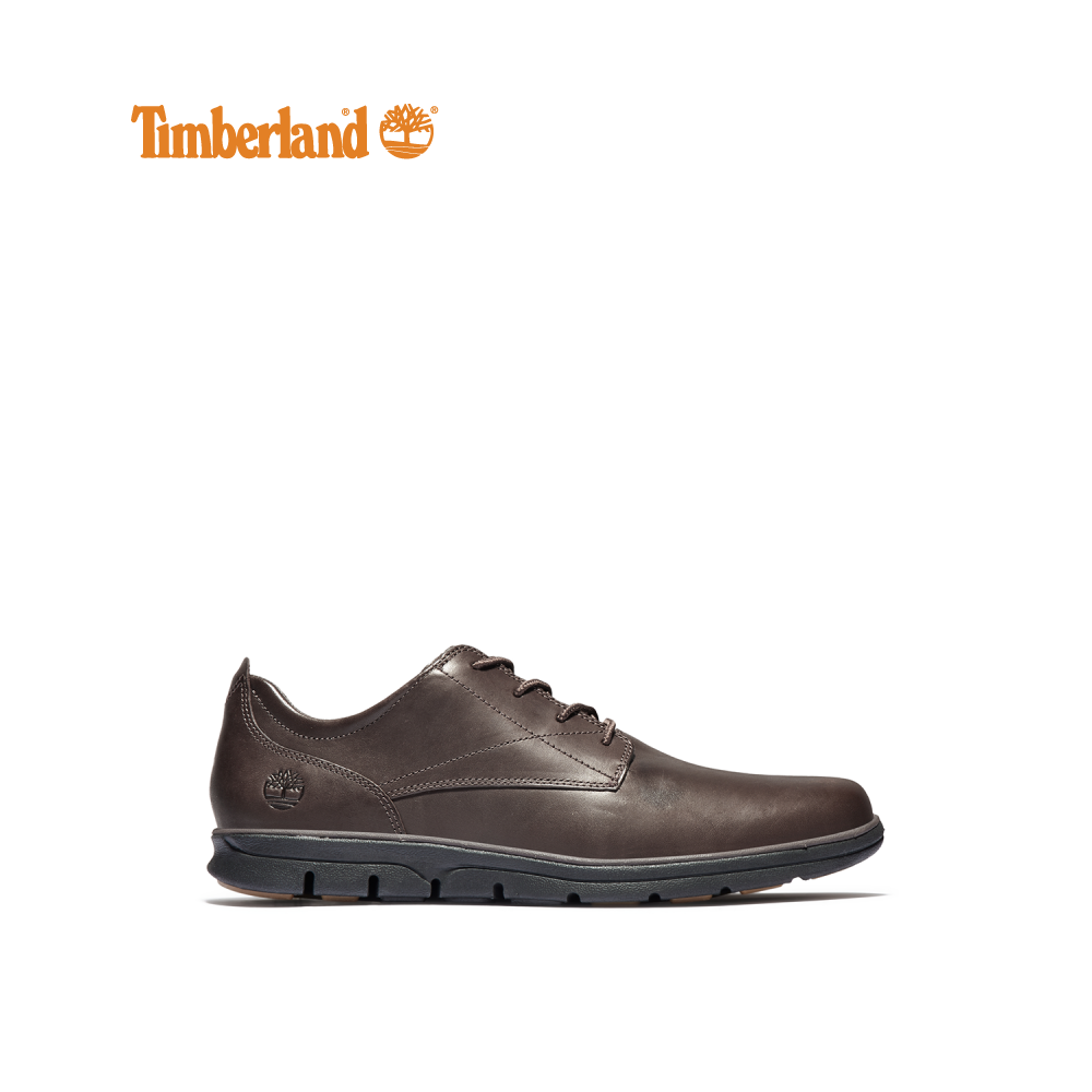 Timberland Men's Bradstreet Plain-Toe Oxford Shoes Dk Brown Full Grain