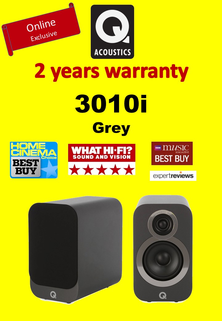 Q ACOUSTICS 3010i What HiFI 5 star Award Winning (Grey)