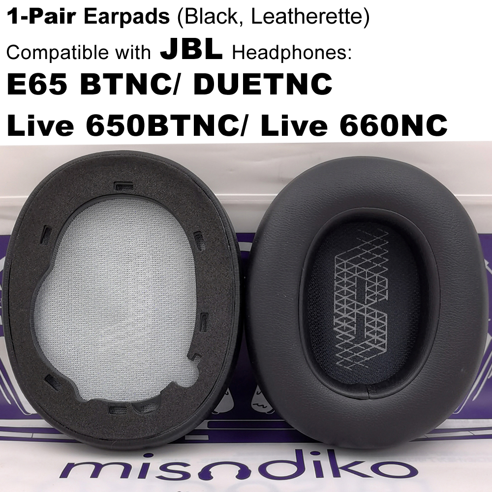 misodiko Ear Pads Cushions Replacement for JBL E65 BTNC, Duet NC, Live 650BTNC, Live 660NC Headphones