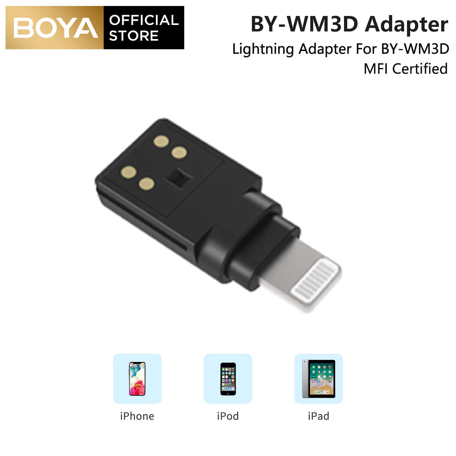 BOYA BY-WM3 UCA Type-C Adapter/DIA MFI Certified Lightning Adapter