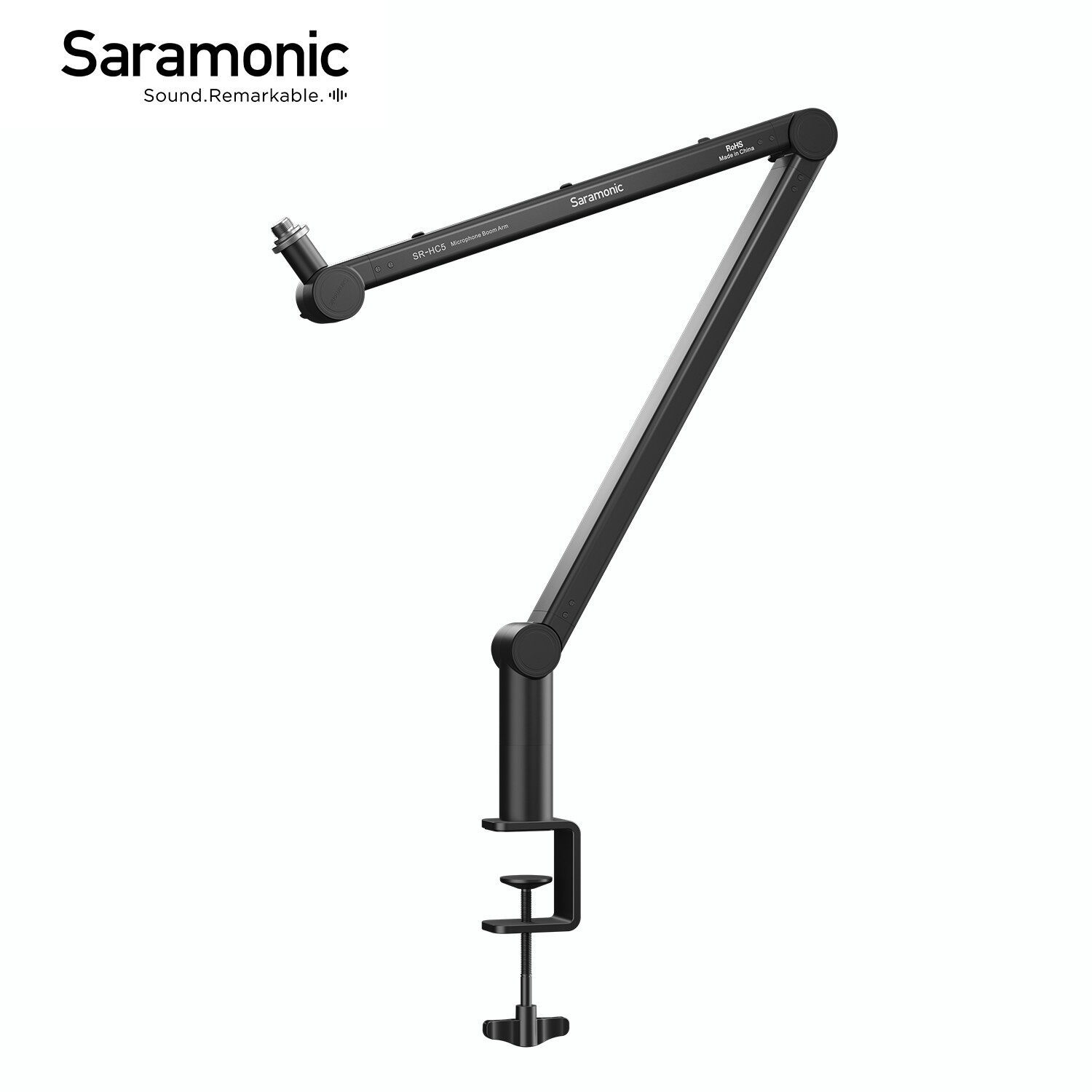 Saramonic SR-HC2/SR-HC5  Aluminum Alloy Desk Holder 3/8" to 5/8"adapter Microphone Boom Arm Microphone Stand Bracket for Video Recording