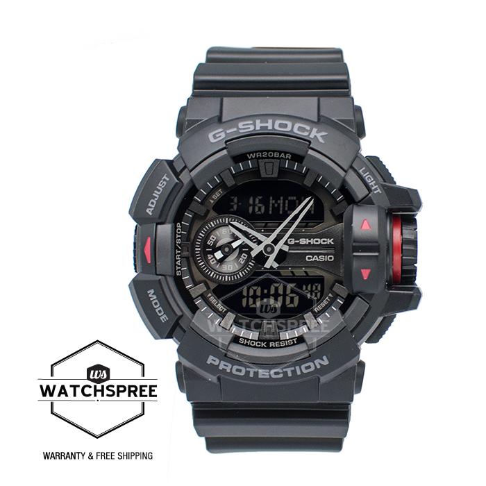 [Watchspree] Casio G-Shock World-Popular Big Case Series Black Resin Band Watch GA400-1B GA-400-1B