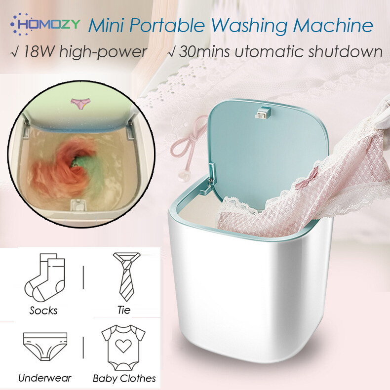 Homozy 3.8L Mini Portable Washing Machine for Baby Clothes Underwear Travel Camping