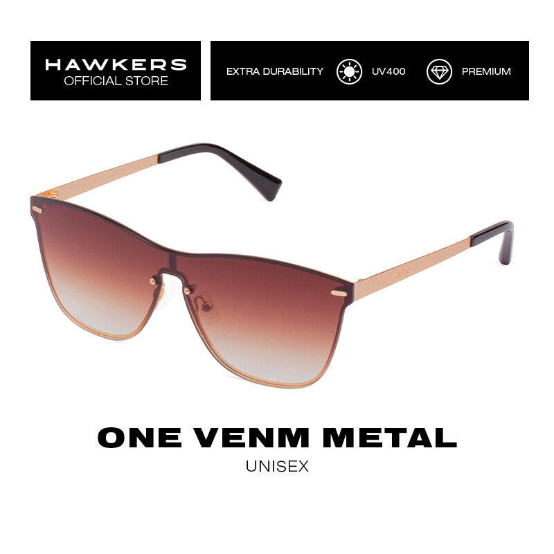 Hawkers - ONE VENM METAL Gold Brown Gradient UV400 Men Women H02LHM0630
