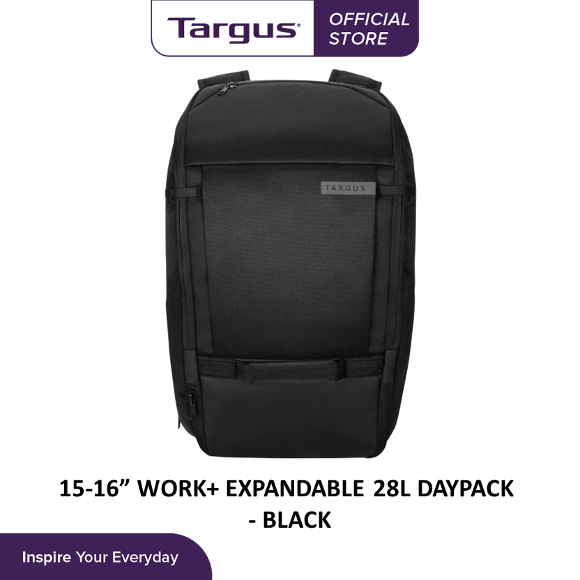 Targus 15-16" Work+ Expandable 32L Daypack, Black (TBB611GL)