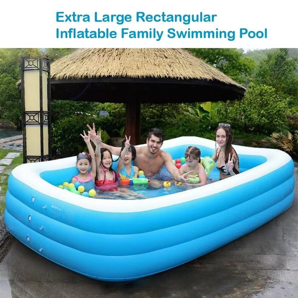 Extra large retro 3 rings inflatable swimming pool kids baby children swim pool indoor outdoor swimming pool