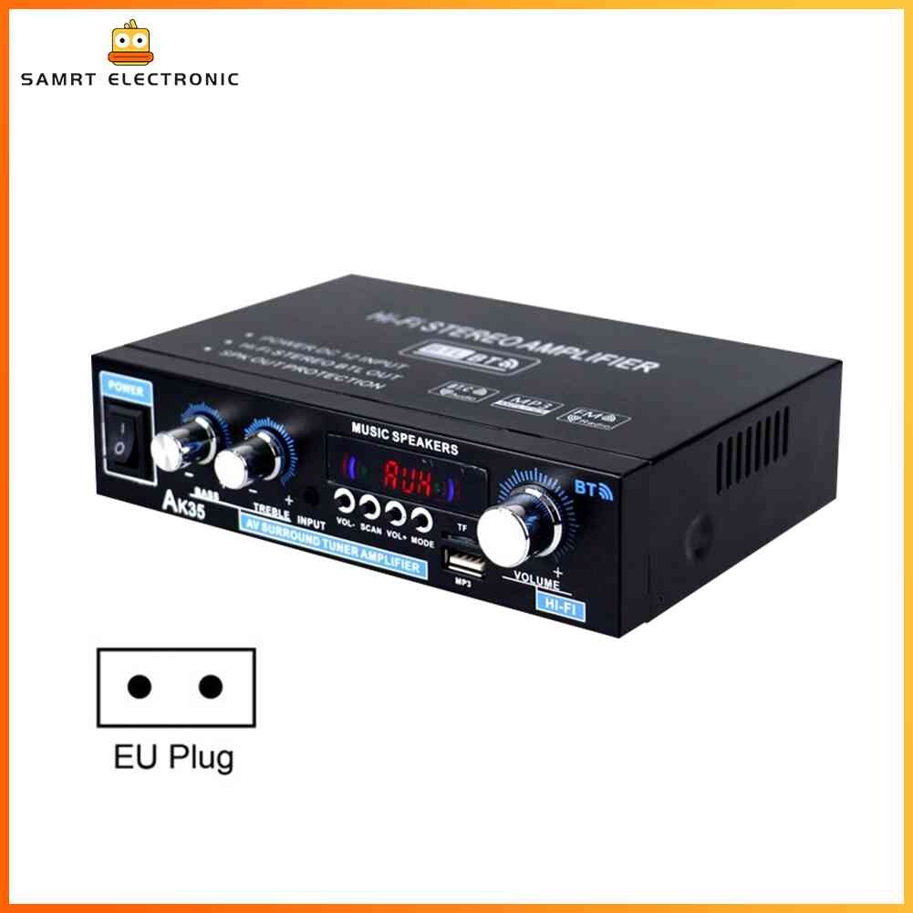 AK35 Bluetooth HiFi Audio Amplifier 2-CH Power Amp with USB TF RCA AUX + Re