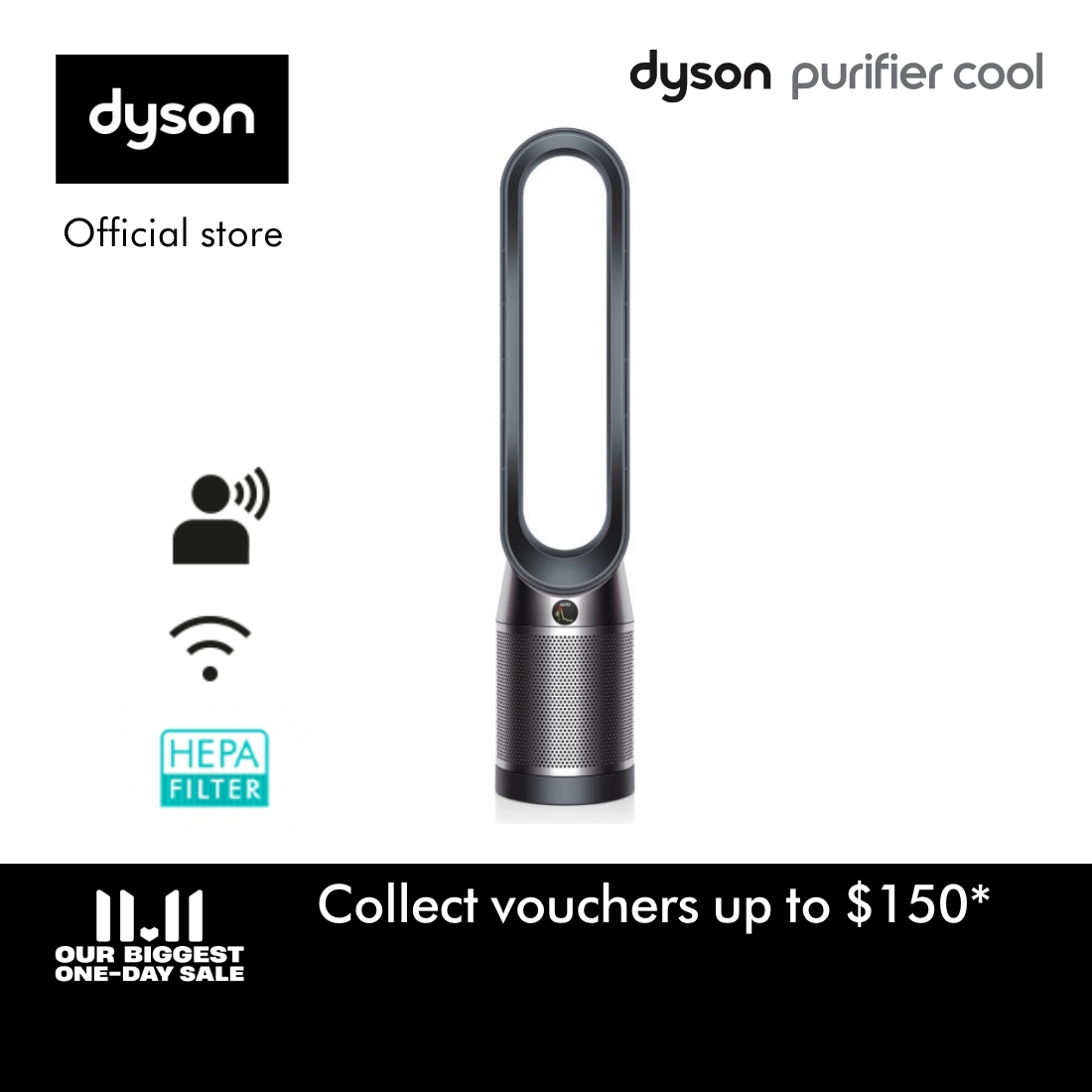 Dyson Purifier Cool ™ Air Purifier Fan TP07 (Black/Nickel)