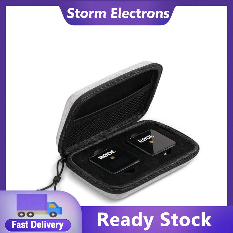 Wireless Microphone Storage Bag Waterproof Shockproof Microphone Hard Shell Carrying Case Portable Pouch