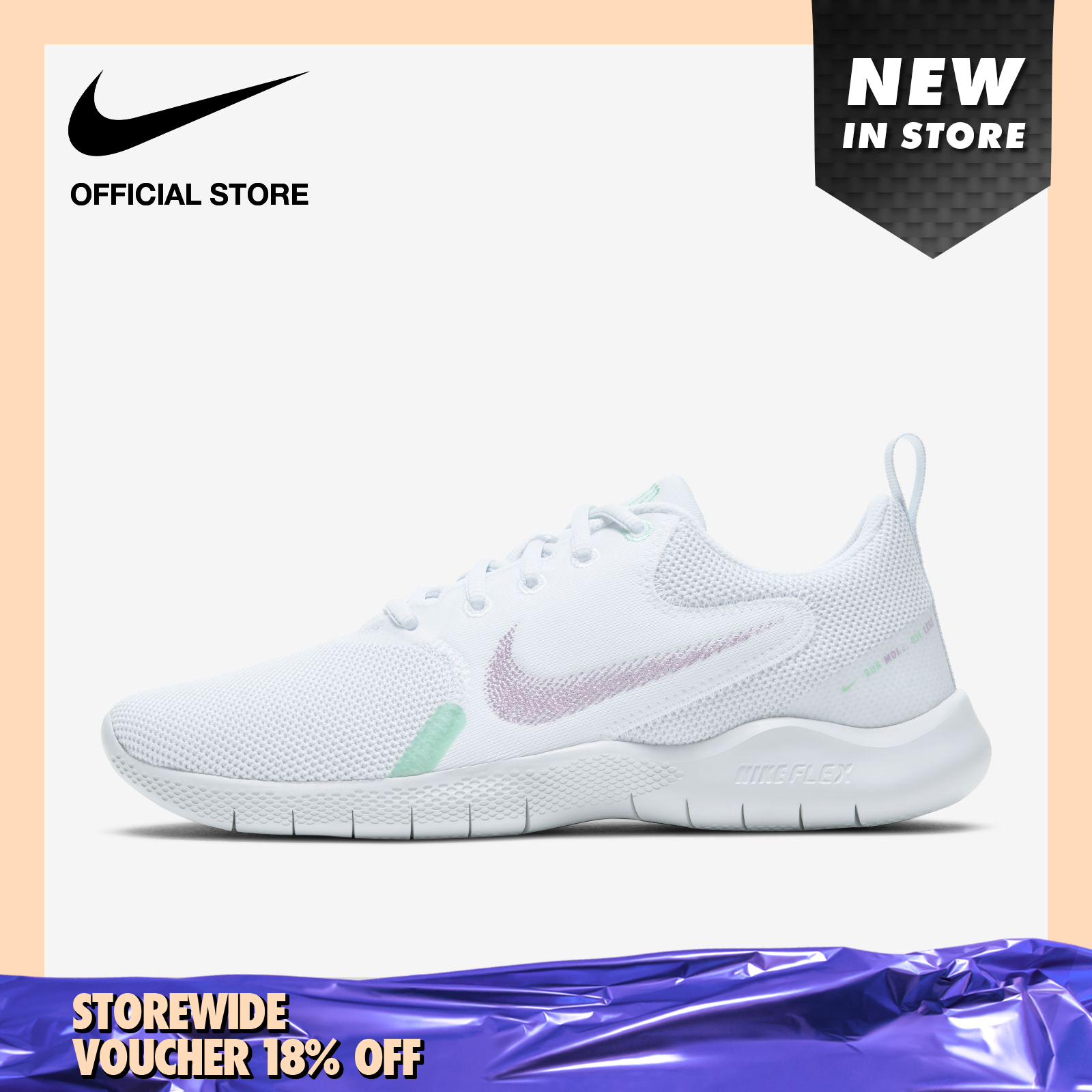 Nike Women's Flex Experience Run 10 Running Shoes - White