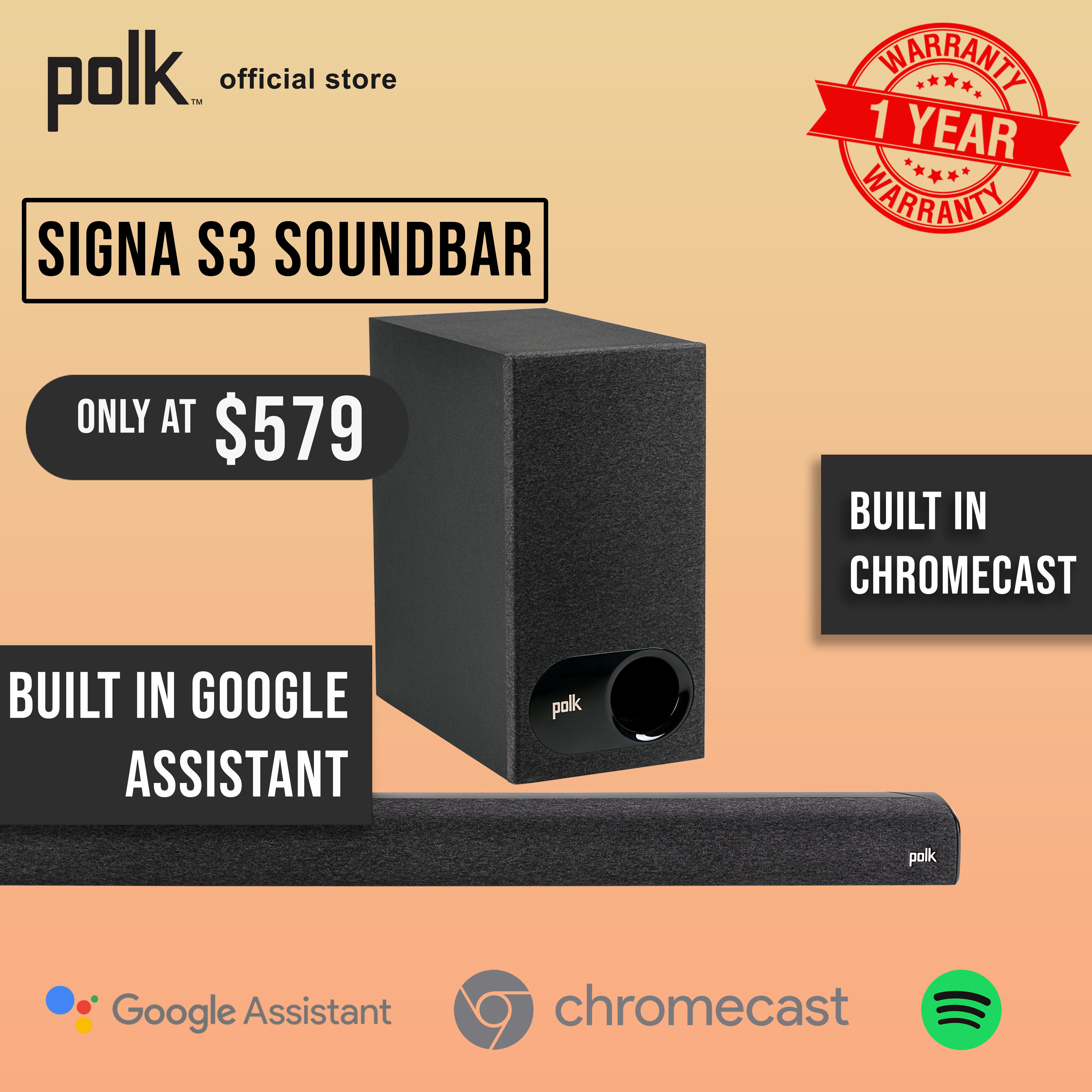 Polk Audio Soundbar SignaS3