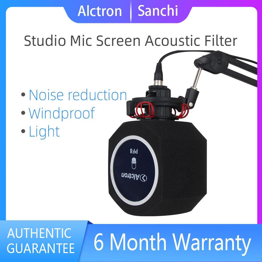 Sanchi Original Alctron PF8/PF8 Pro Sponge/Metal Studio Mic Screen Acoustic Filter Desktop Recording Wind Screen Microphone Universal Spray Hood