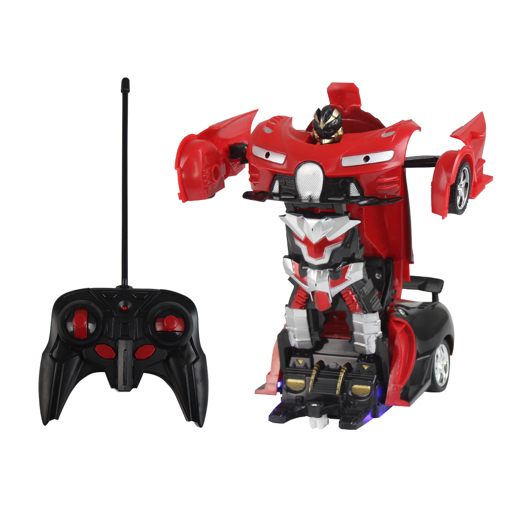 Bafada Remote Control Car, RC Car 360°Rotating with One-Button Deformation Function and LED Light, Robot Cars Kit Toy for Kids