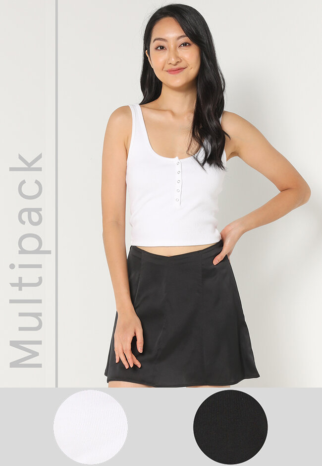 Abercrombie & Fitch 2-Pack Bare Scoop Henley Tank Top (Female)
