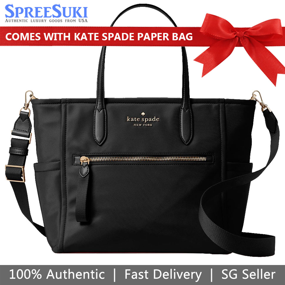 Kate Spade Handbag With Gift Paper Bag Crossbody Bag Chelsea Medium Satchel Black # WKR00566
