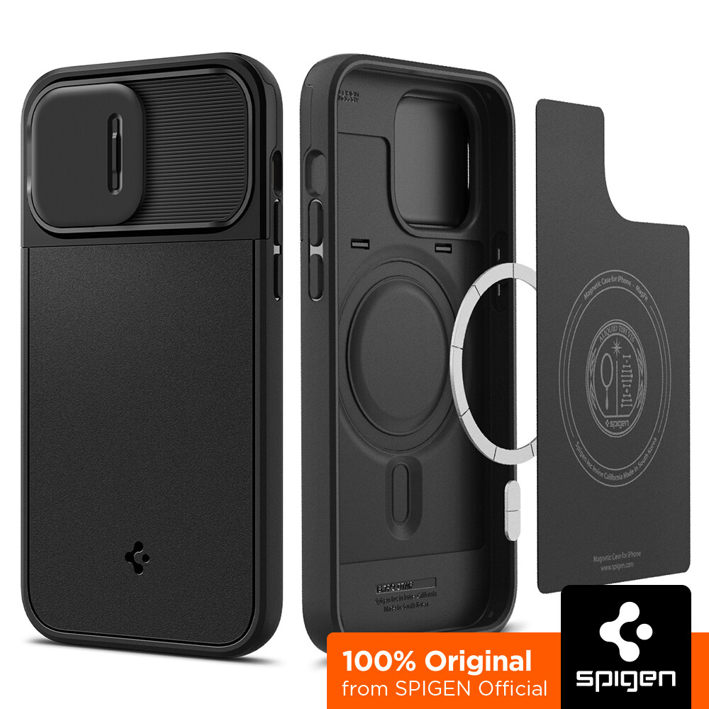 SPIGEN Case for iPhone 14 Series [Optik Armor Mag Fit] Slim Camera Guard with Shock-Absorbent Casing for Strong MagSafe Hold / iPhone 14 Case / iPhone 14 Casing