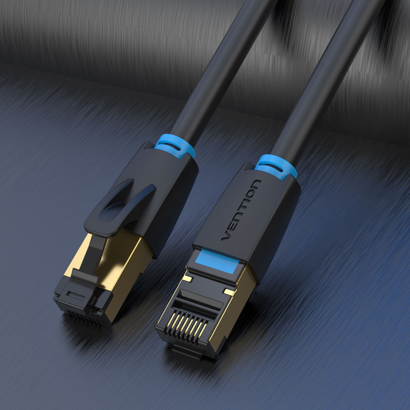 Vention Cat 8 Ethernet Cable SFTP 40Gbps Super Speed RJ45 Cat 8 Network Cable Gold Plated Connector For Laptop Router Modem CAT 8 Lan Cable 0.5m 1m 1.5m 2m 3m 5m 8m 10m 15m 20m 30m rj45 Cat 8 internet