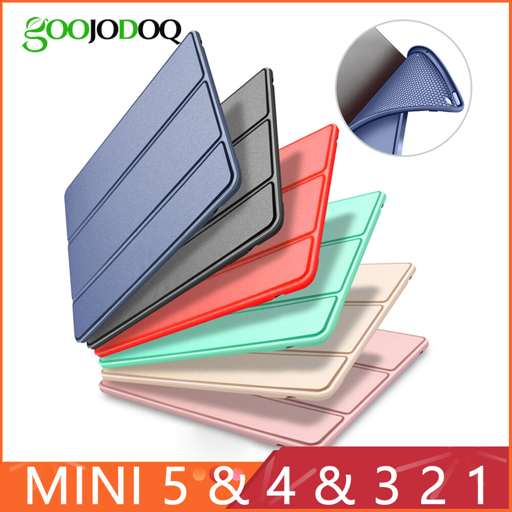 GOOJODOQ Case for iPad Mini 4 3 2 1 Case PU Leather Silicone Soft Back Trifold Stand Sleep Smart Cover for iPad Mini 2 5 2019 Case Funda