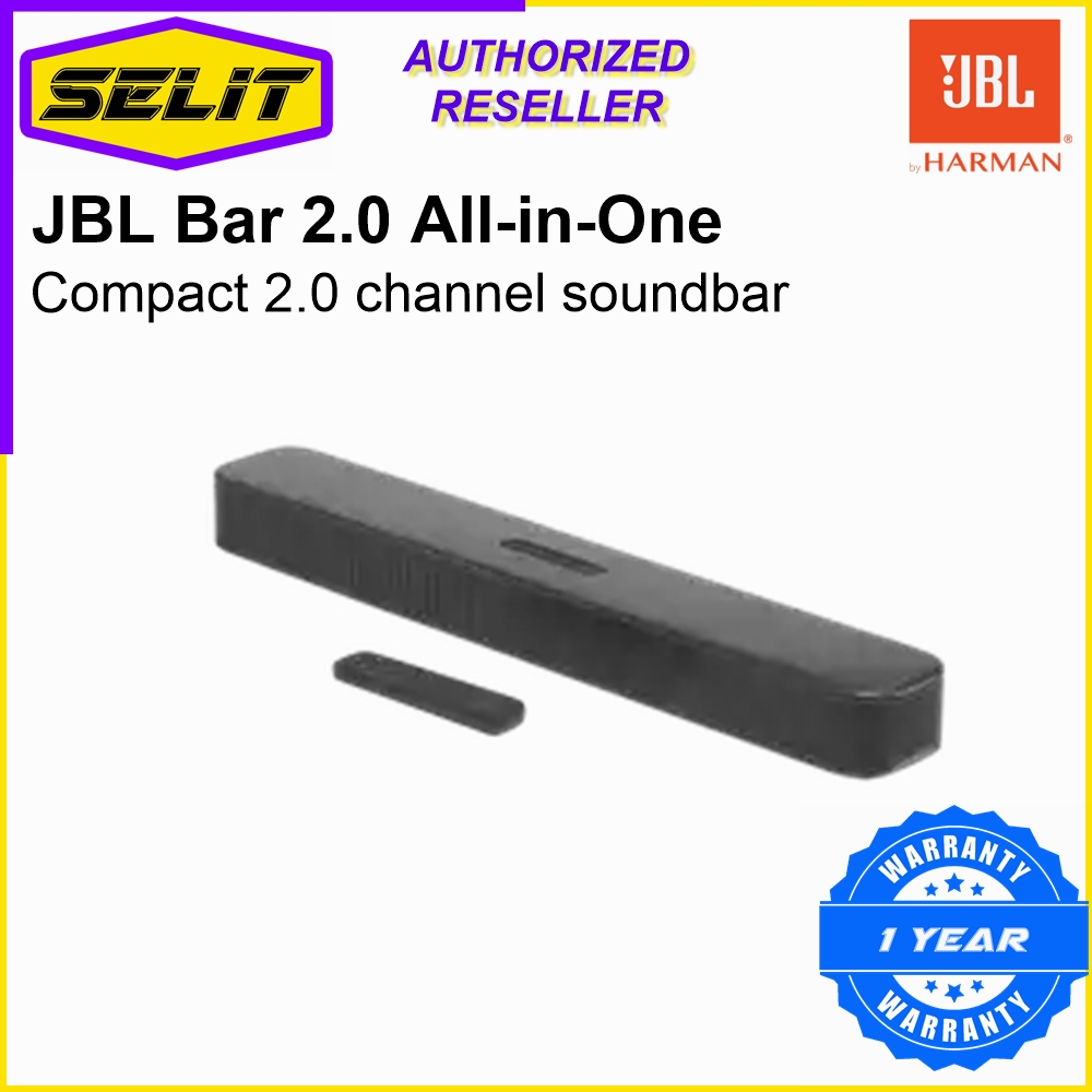 JBL Bar 2.0 All-in-One Compact 2.0 channel soundbar [Selit Trading]
