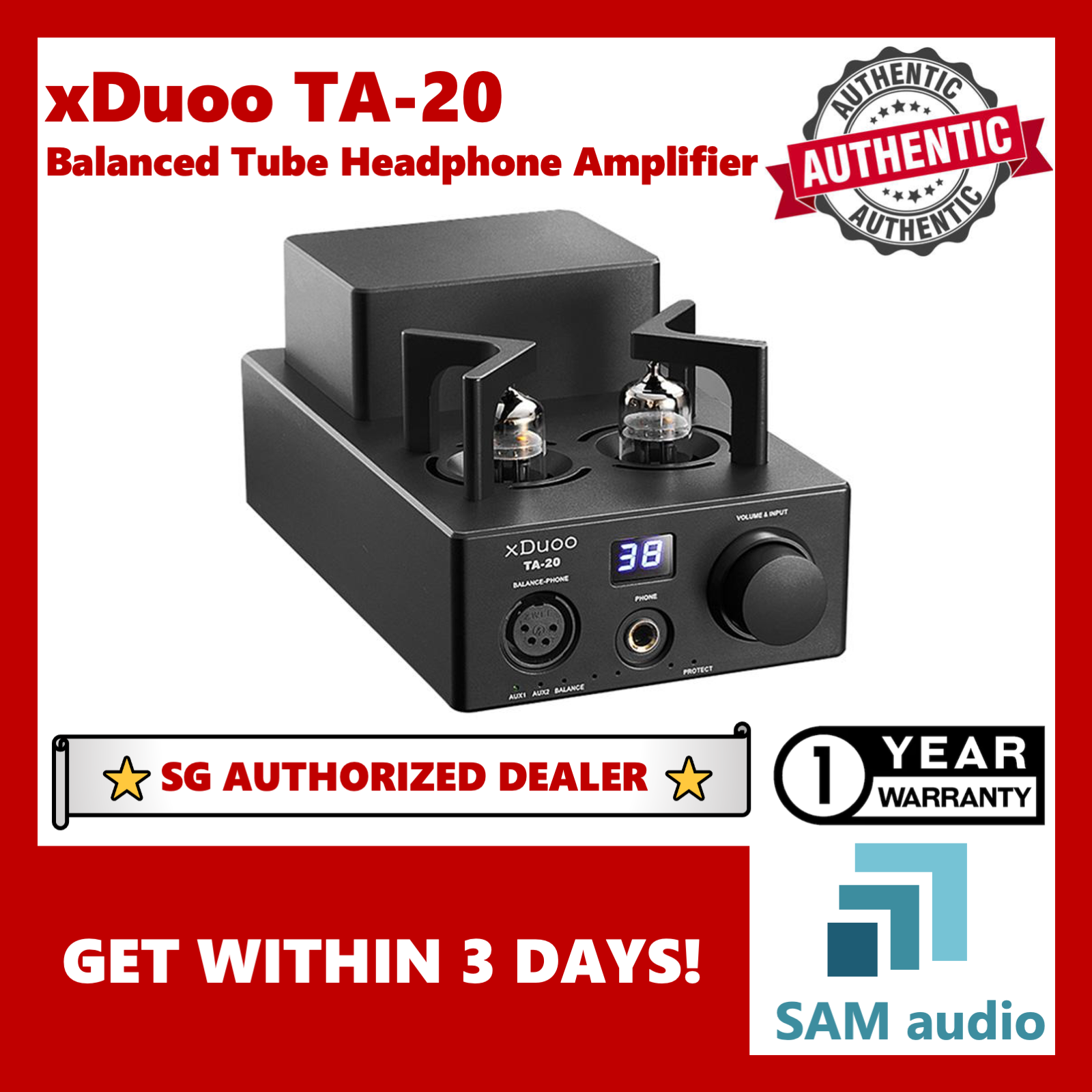 [?SG] xDuoo TA-20, Tube Headphone Amplifier Balanced (TA20)