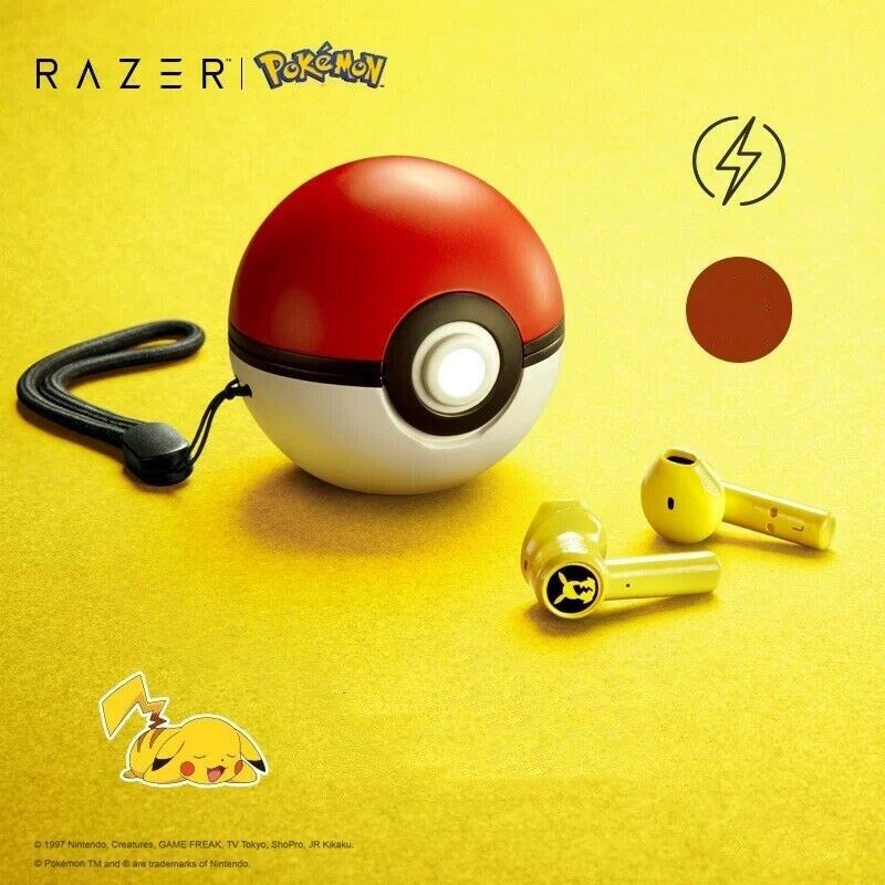 Portable Mini Pikachu Bluetooth Earphone for Razer TWS Wireless Headset Newest Use for Game with Protect Bag